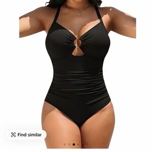 Sophisticated Halter One-Piece with Ring Detail